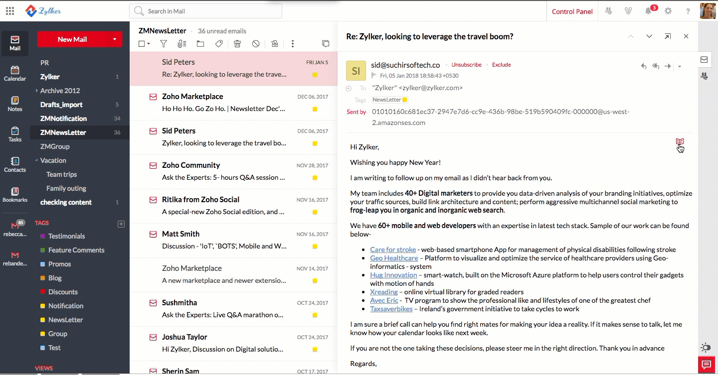 Main Zoho Mail